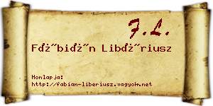 Fábián Libériusz névjegykártya